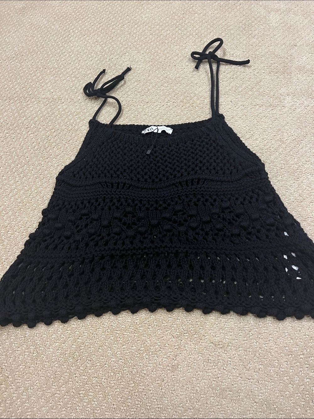 Zara women’s knit tank black size small
